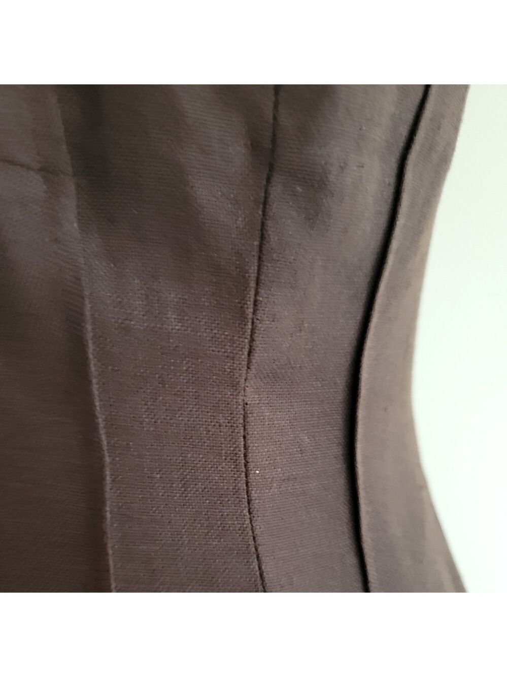 EUC Talbots Petites Chocolate Brown Sheath Dress Size 4/6P - Picture 4 of 11